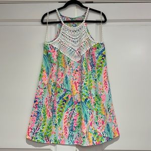 EUC Lilly Pulitzer - Pearl Soft Shift Dress - Catch The Wave - Size 8